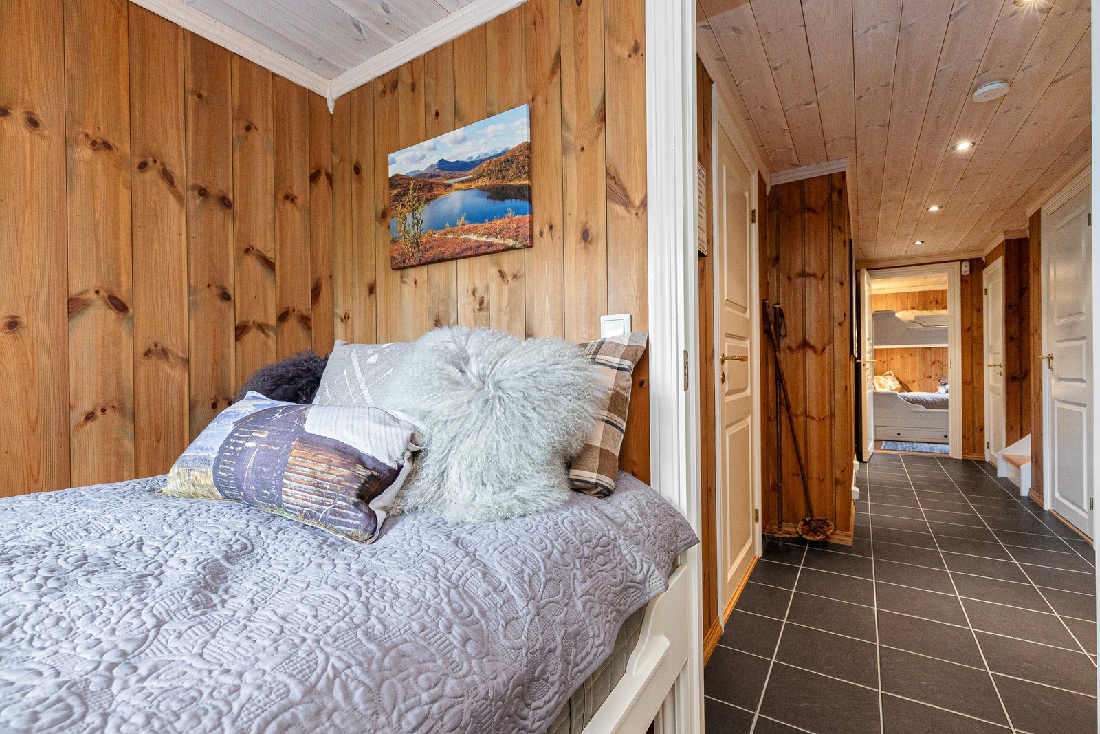 Soverom tre er møblert med 140 cm bred seng Galleribilde