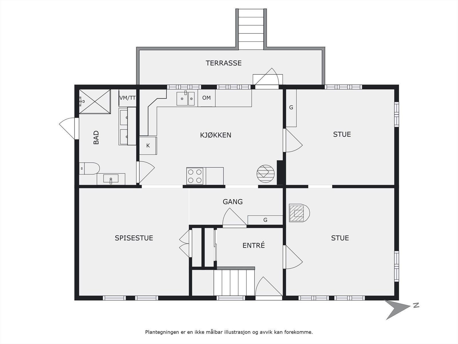 Plantegning hovedetasje Galleribilde