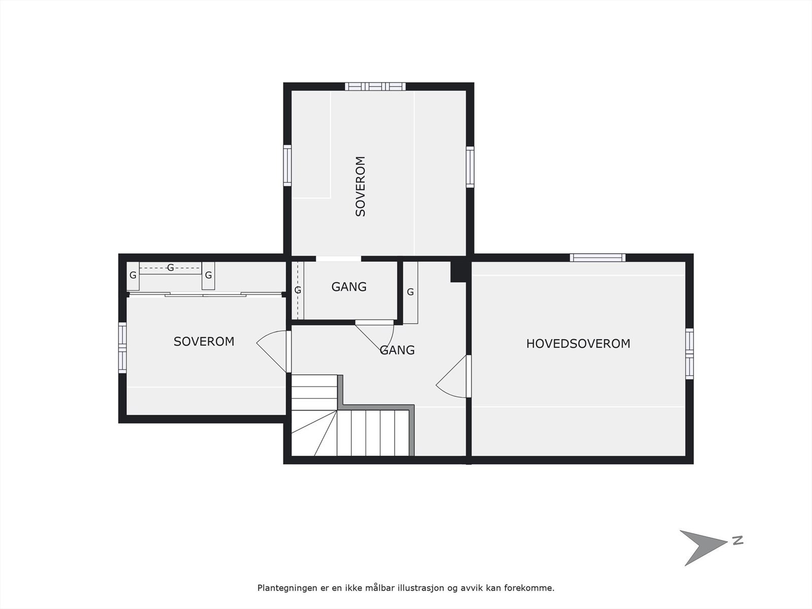 Plantegning 2. etasje Galleribilde