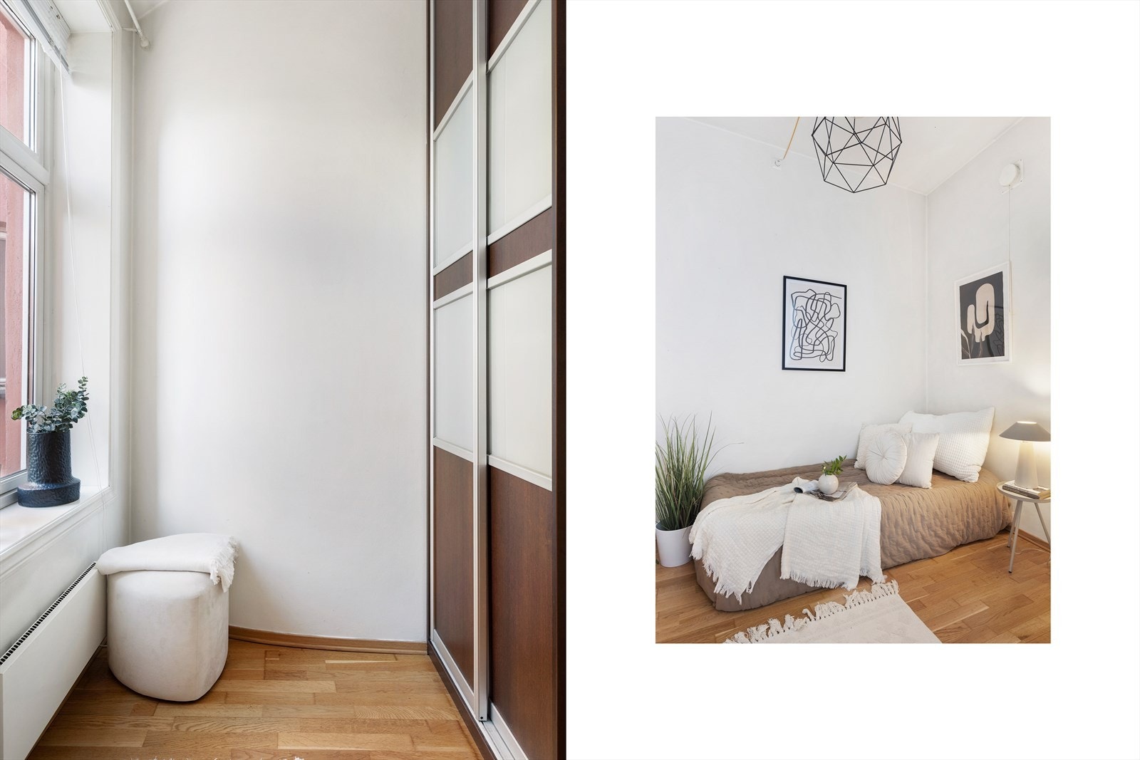 Soverommet er utstyrt med garderobeskap med skyvedører. Galleribilde