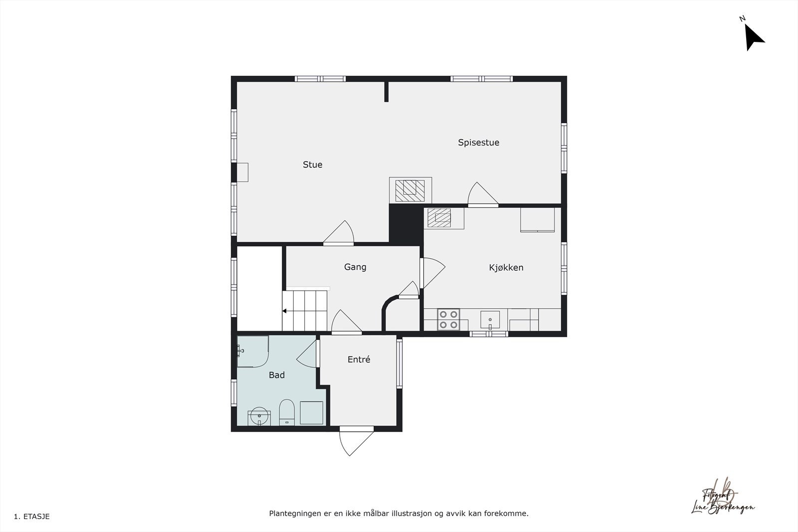 Planløsning hovedplan Galleribilde