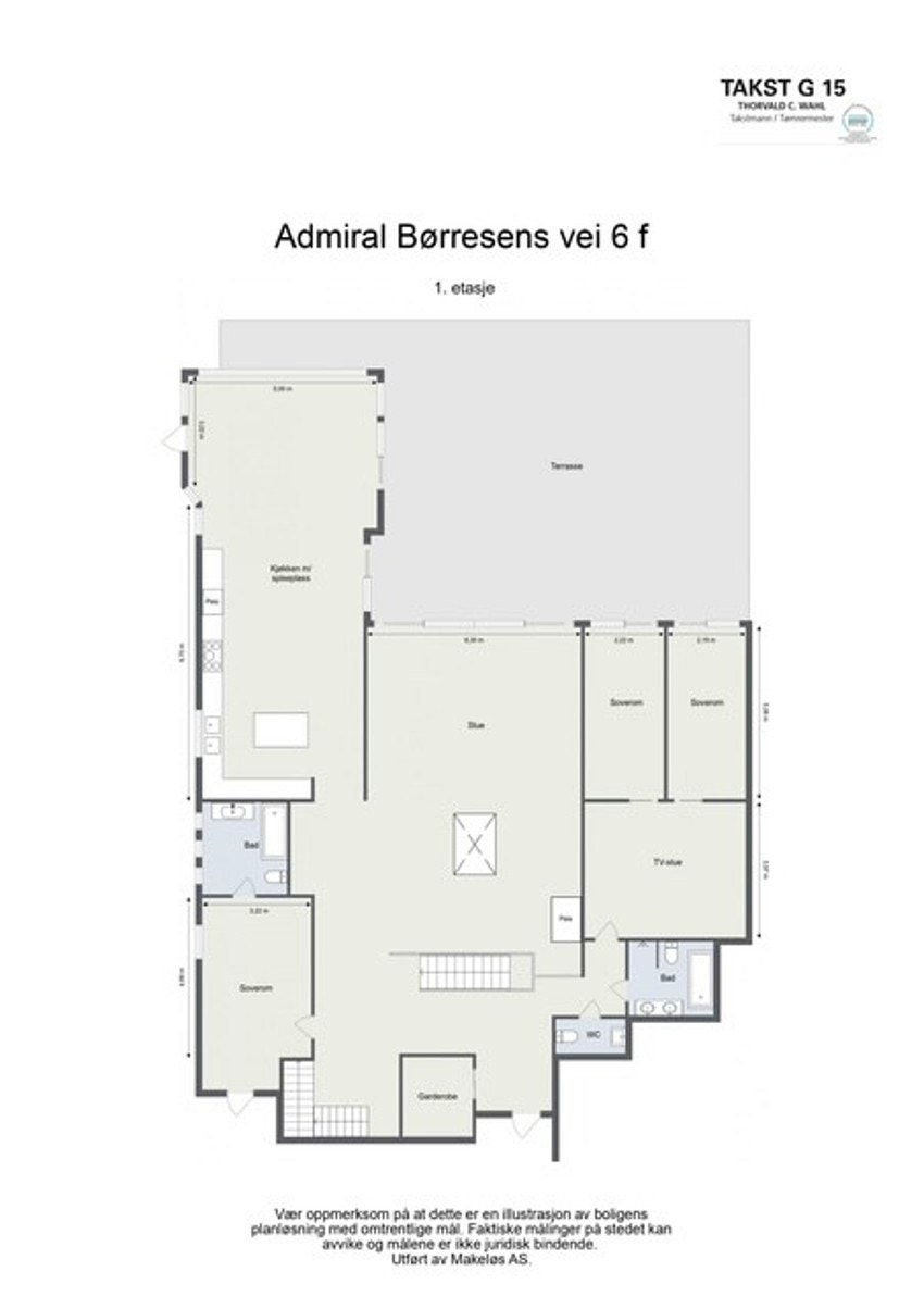 Plantegning 1. etasje Galleribilde