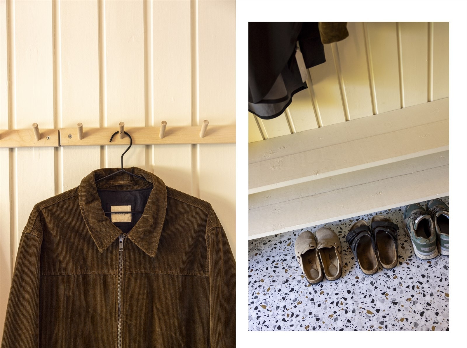 Panelvegger og stilig gulv gir rommet særpreg. Galleribilde