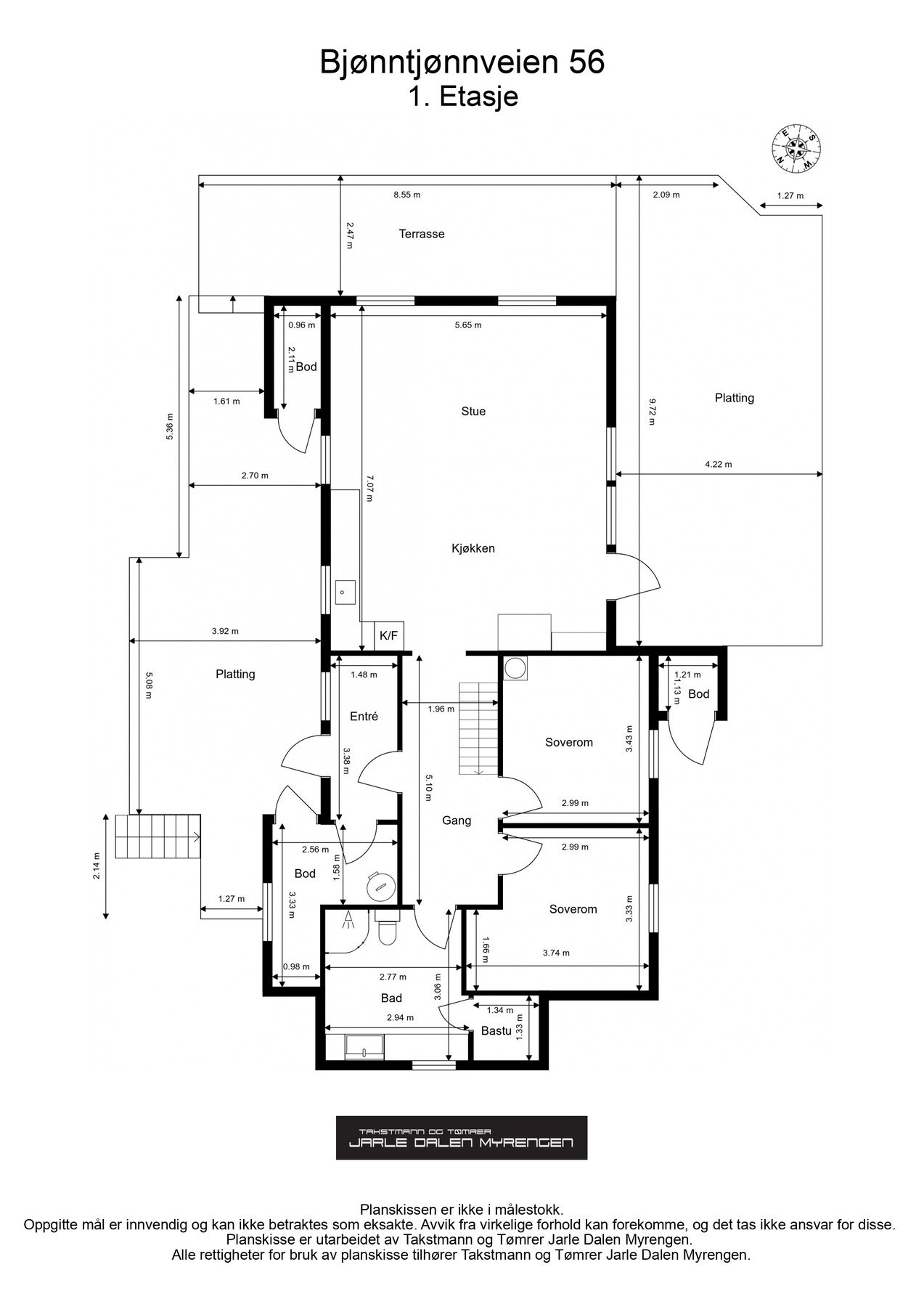 Plantegning 1.etg Galleribilde