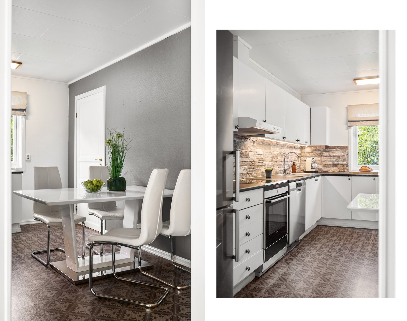 Fra kjøkkenet er det dør inn til bod Galleribilde