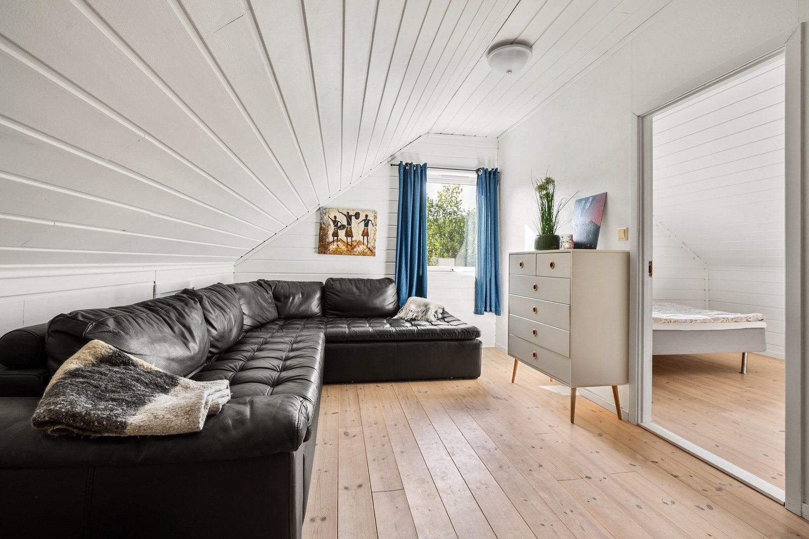 I loftsetasjen er det innredet med en stue nr 2 som gir ekstra fleksibilitet i hverdagen Galleribilde