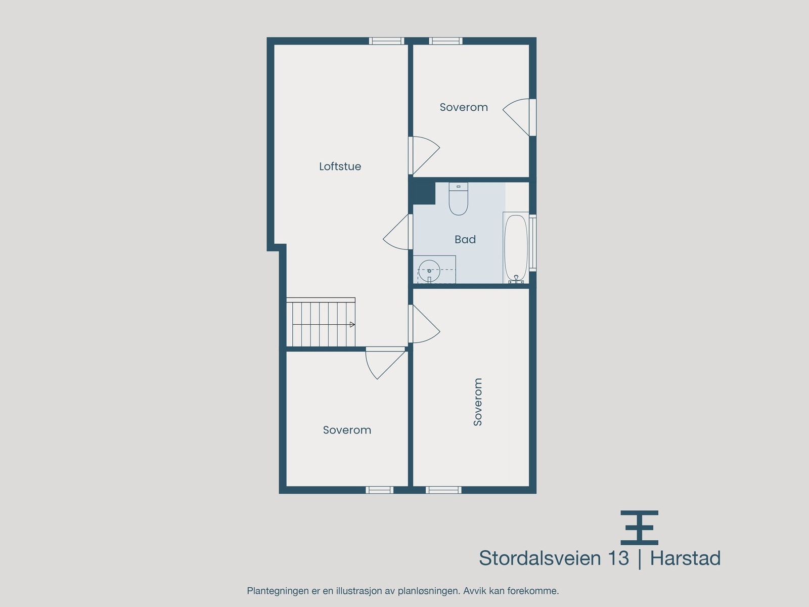 Plantegning 2. etasje Galleribilde