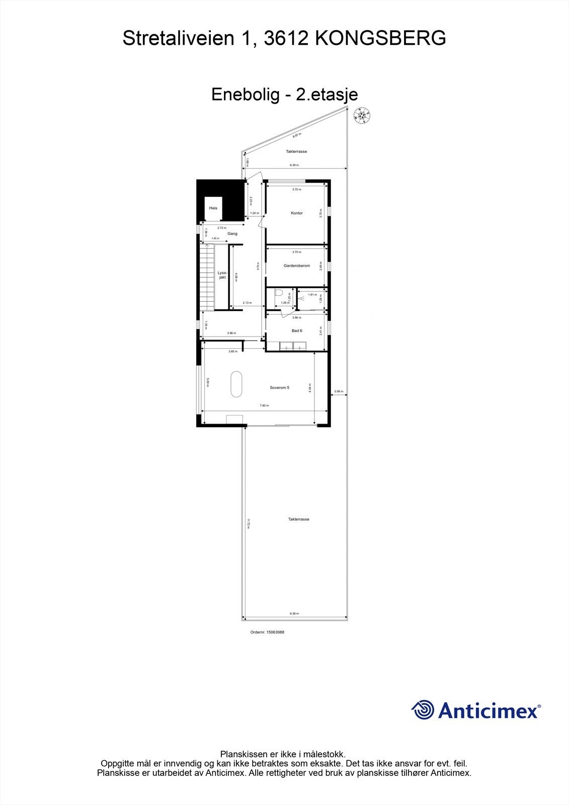 Plantegning 2. etasje Galleribilde