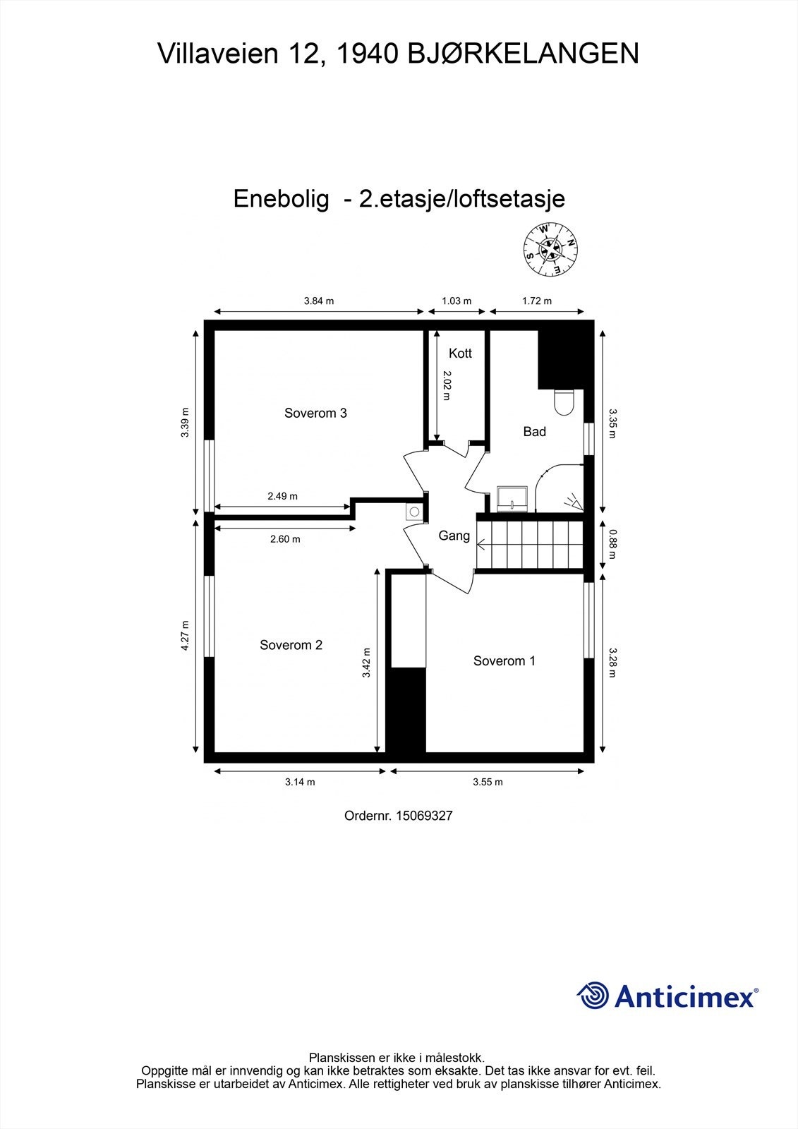 Plantegning 2. etasje Galleribilde