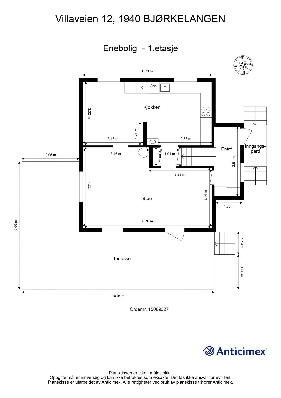 Plantegning 1. etasje Galleribilde