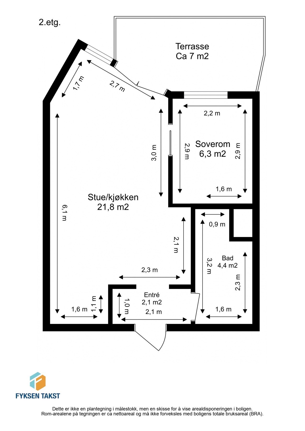 Målsatt planskisse. Galleribilde