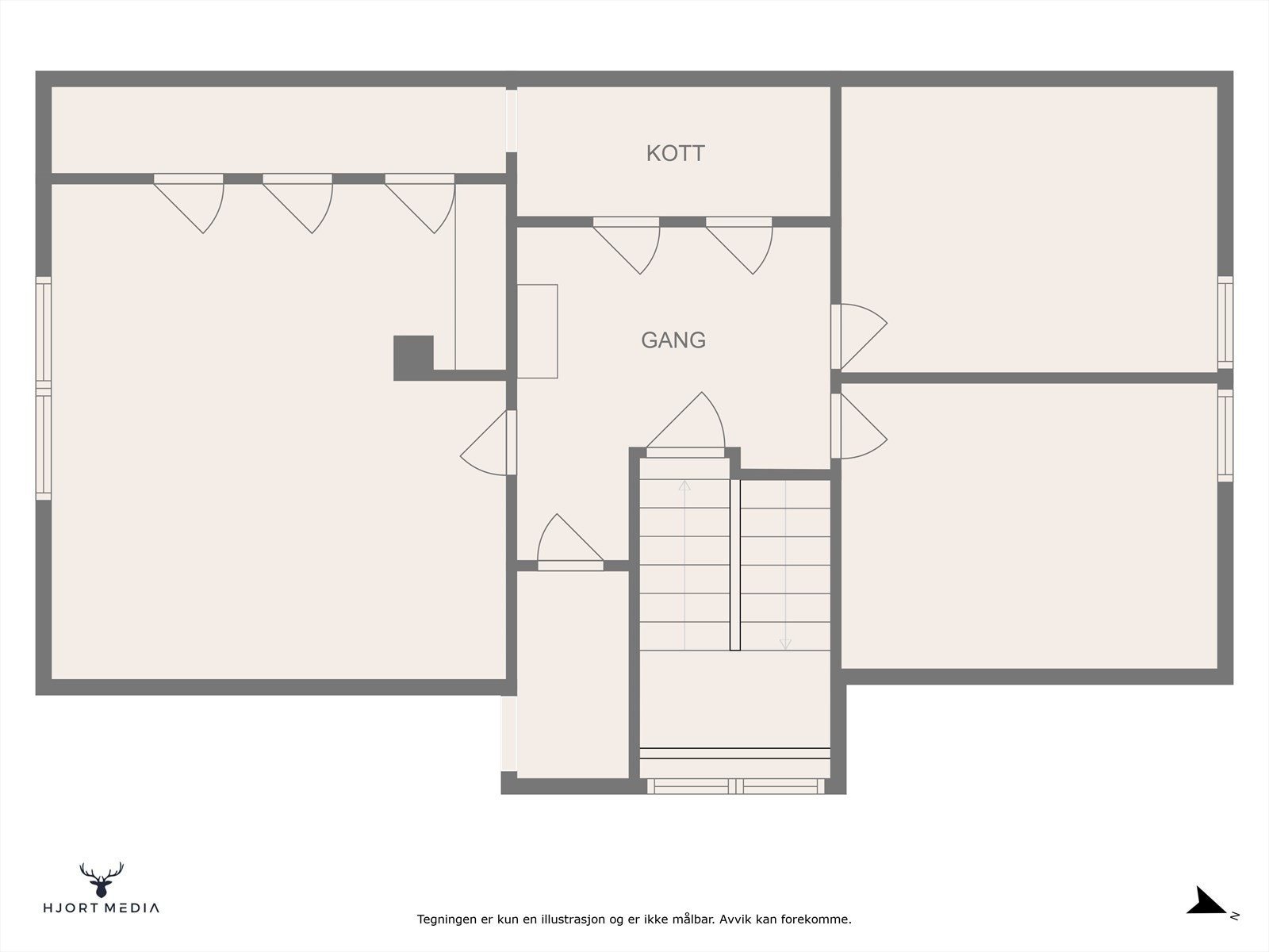 Plantegning loftsetasje. Galleribilde