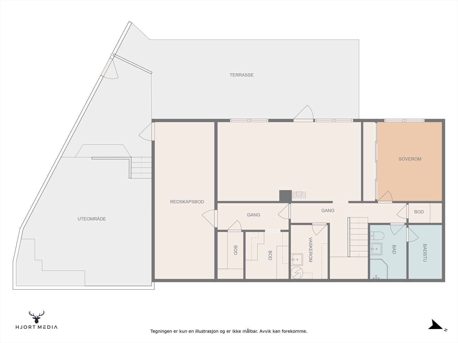 Plantegning underetasje. Galleribilde