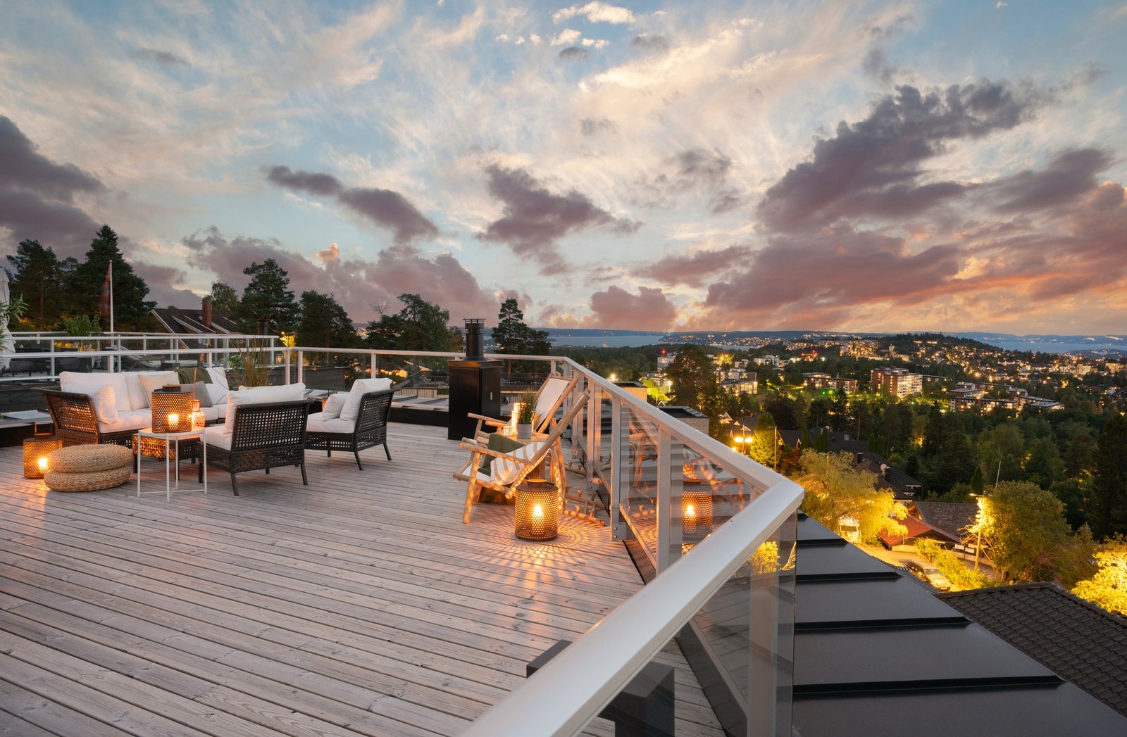 Takterrassen har flere soner. Galleribilde