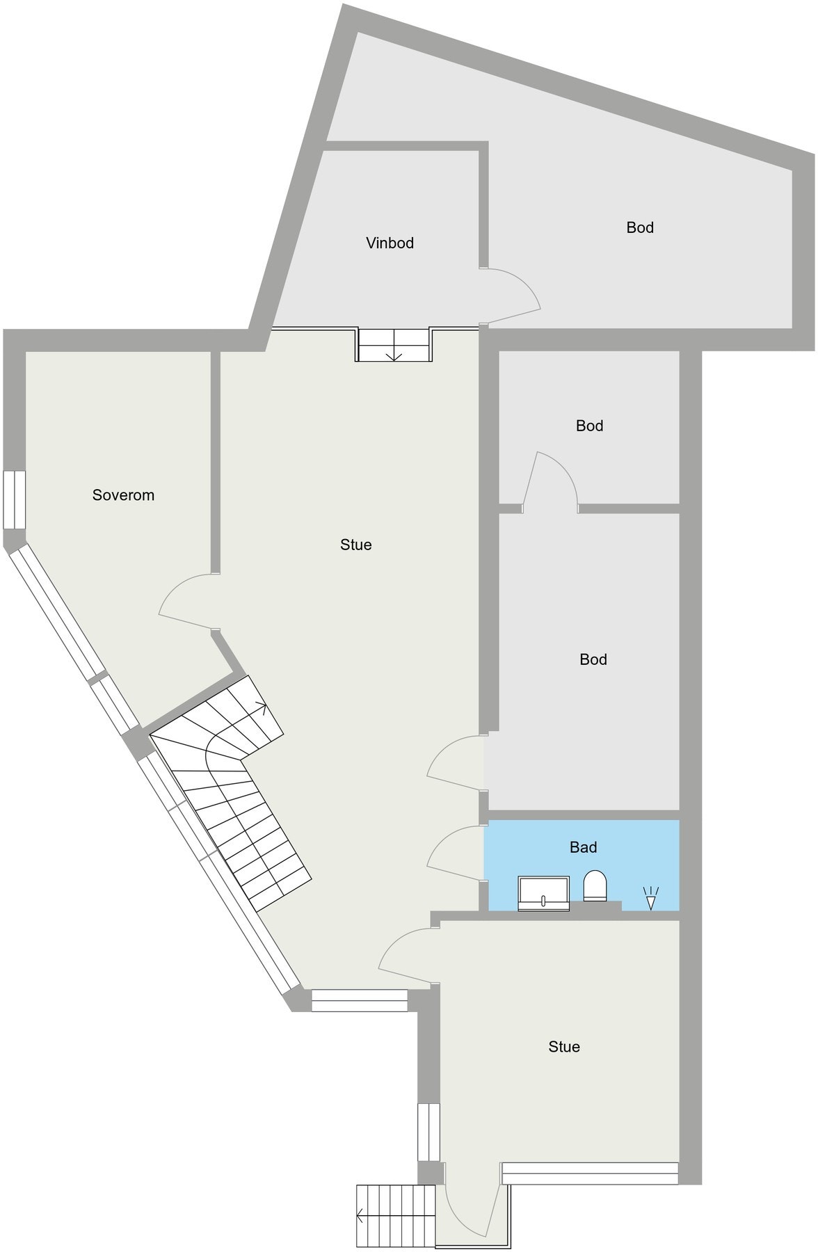 Plantegning andre underetasje. Galleribilde