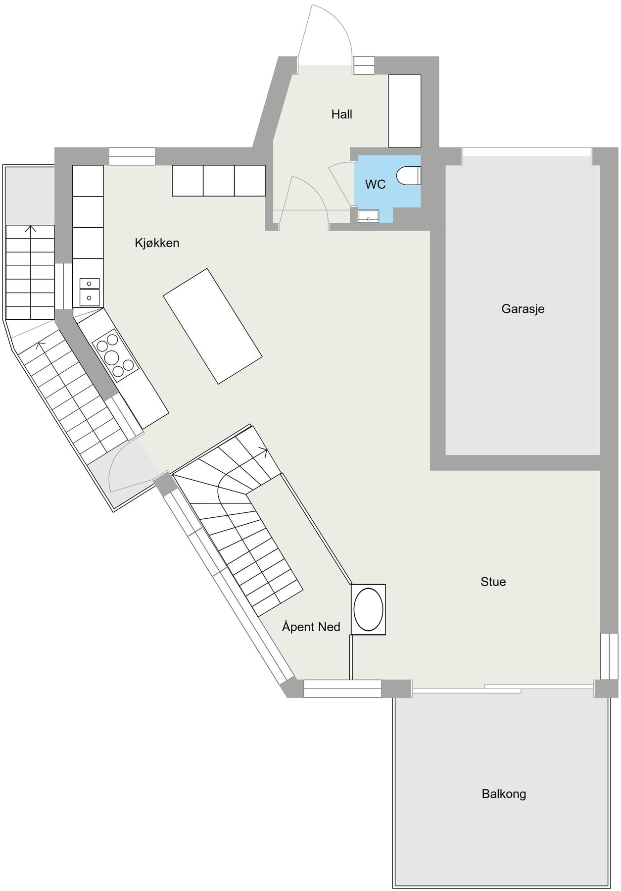 Plantegning første etasje. Galleribilde