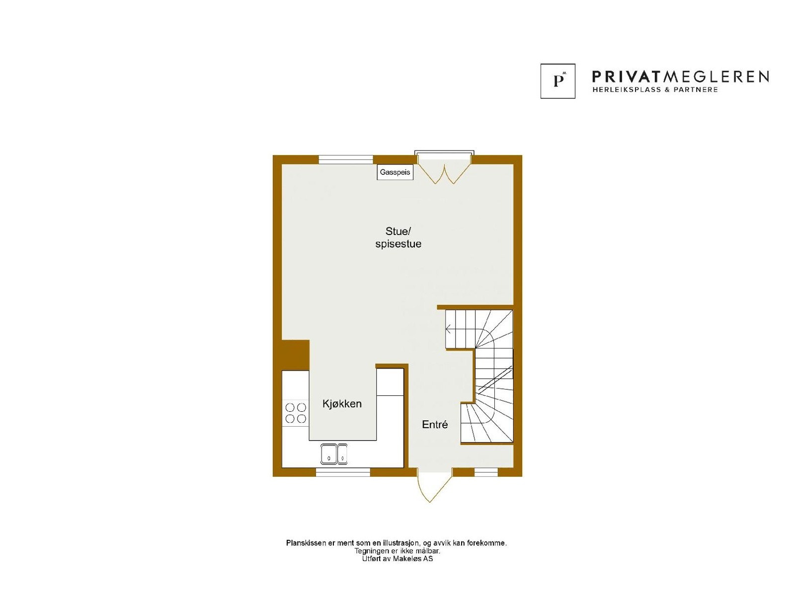 Plantegning førsteetasje Galleribilde