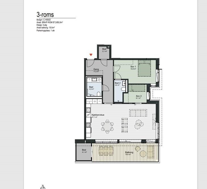 Plantegning CH0502 Galleribilde