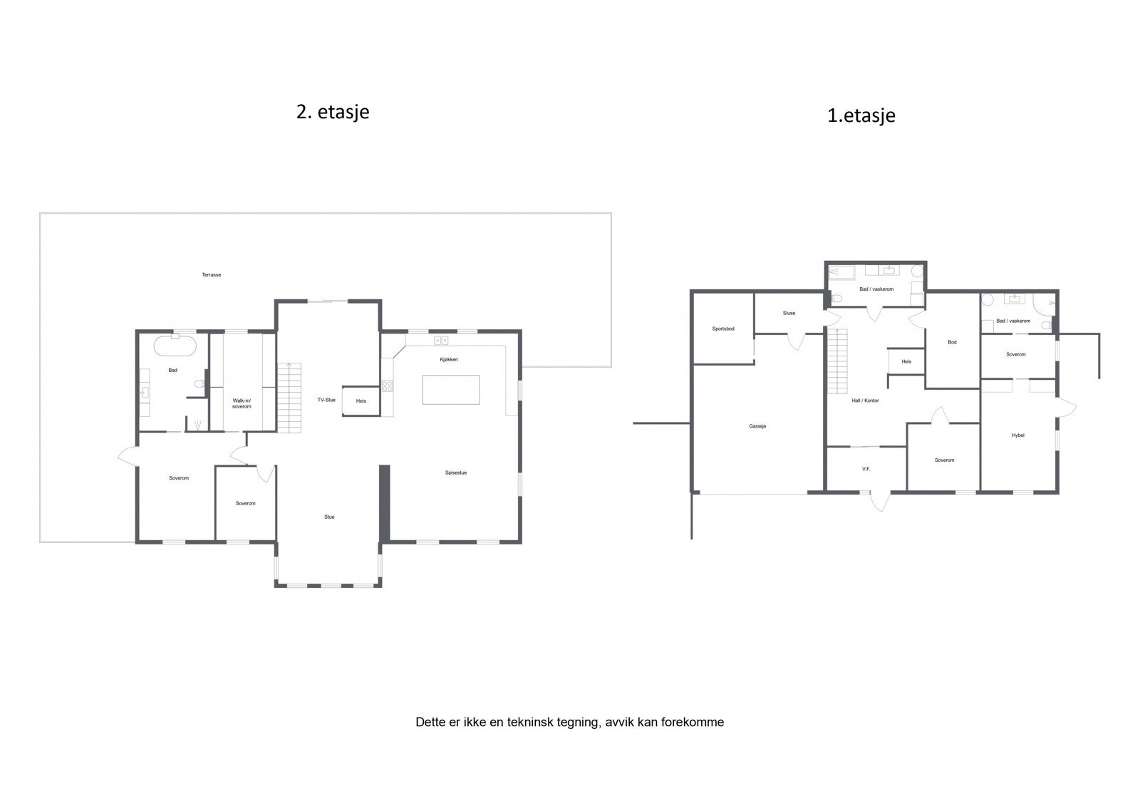 Plantegninger. Ikke målbare. Galleribilde