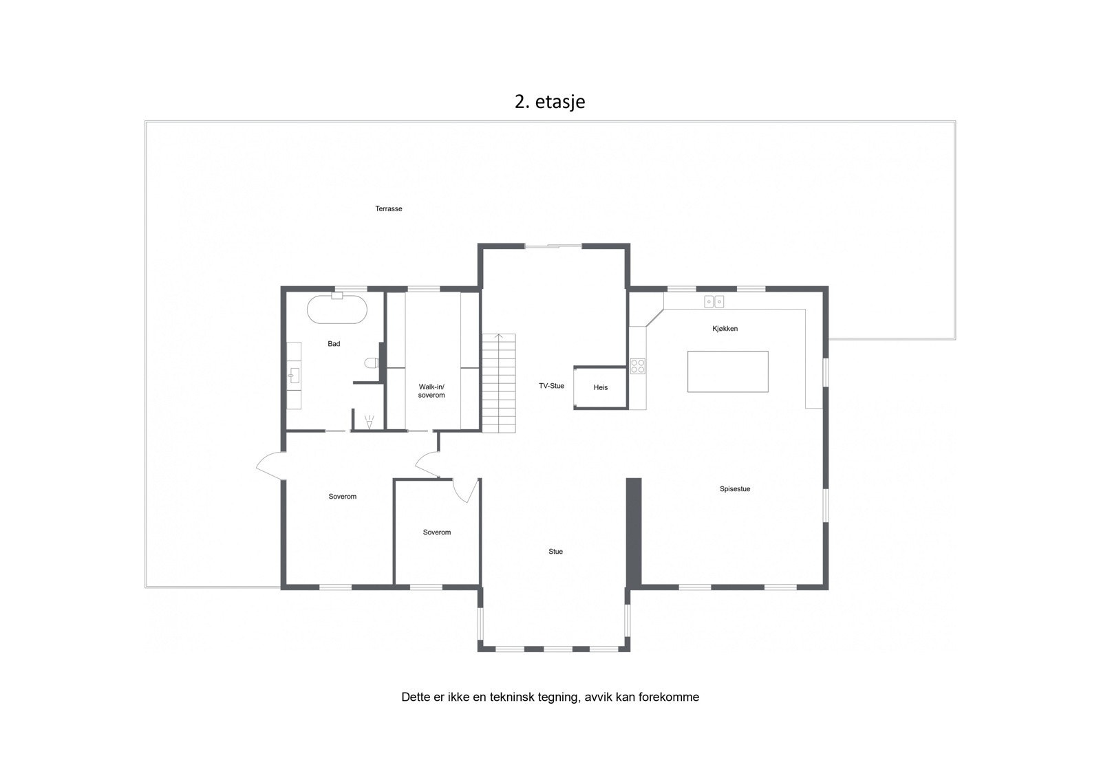 Plantegning - 2.etasje. Galleribilde