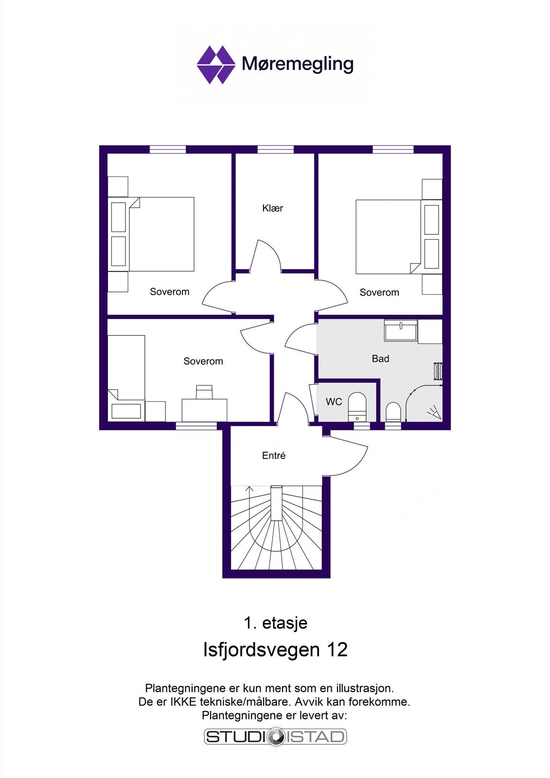Planløsning 1. etasje Galleribilde
