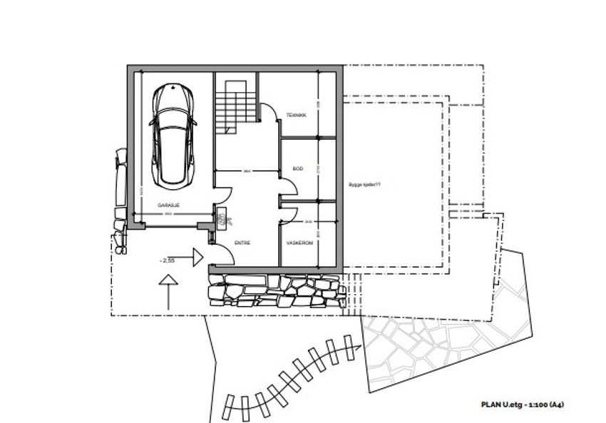 Forslag til planløsning u.etg Galleribilde