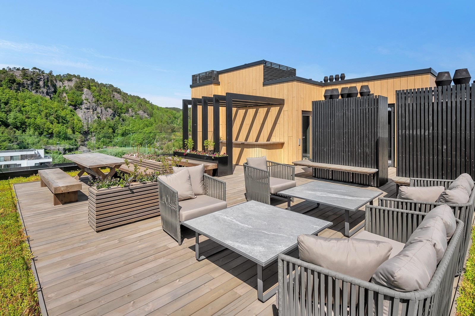 Uteområde takterrasse Galleribilde