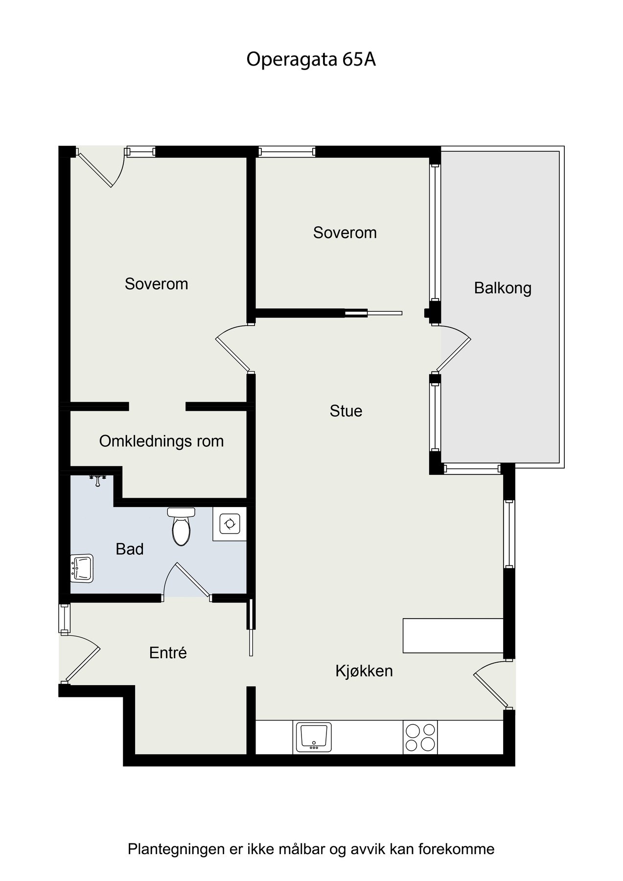 Planskisse - ikke målbar. Avvik kan forekomme. Galleribilde