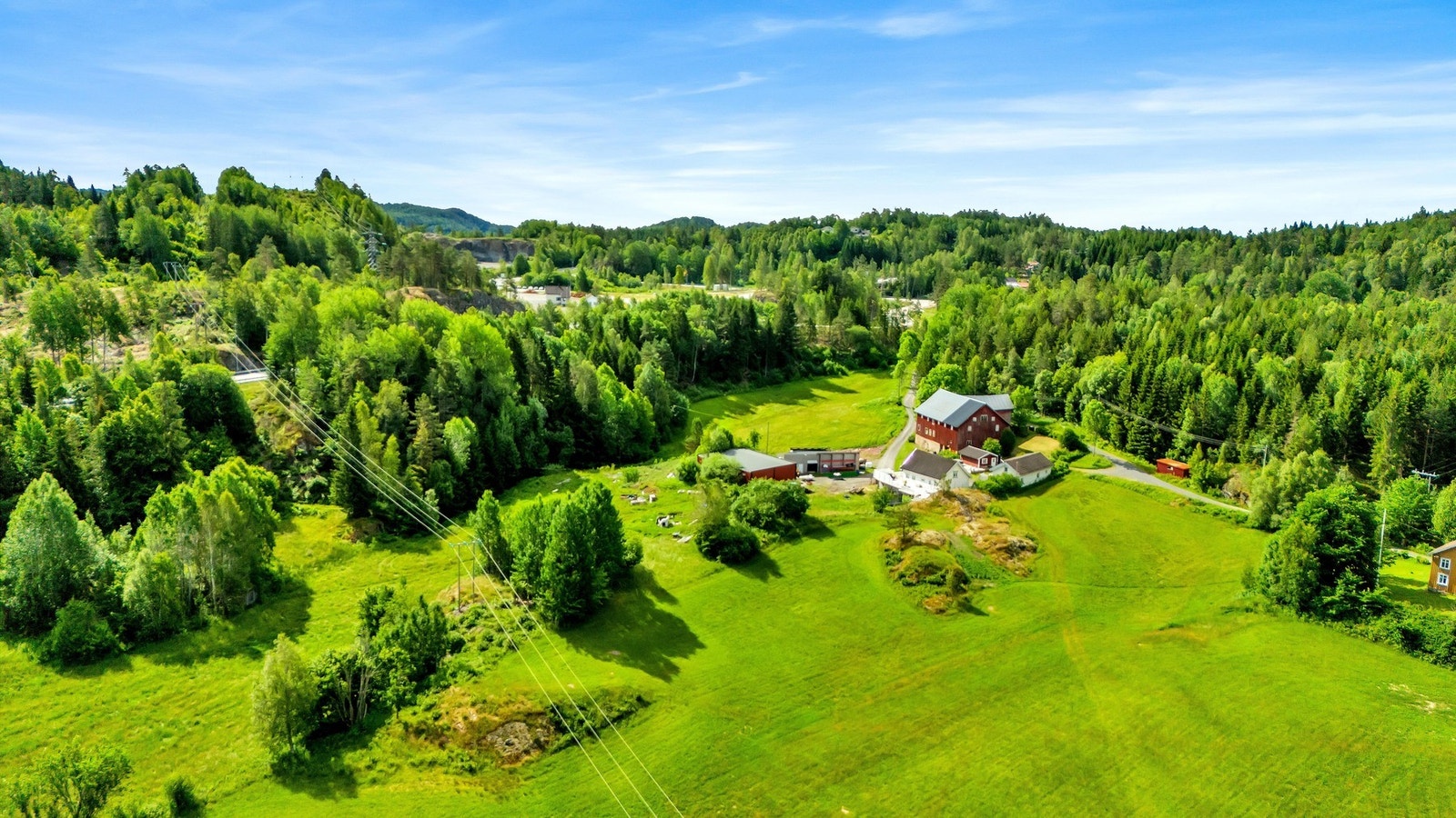 Jordene er tilrettelagt for landbruk. Galleribilde