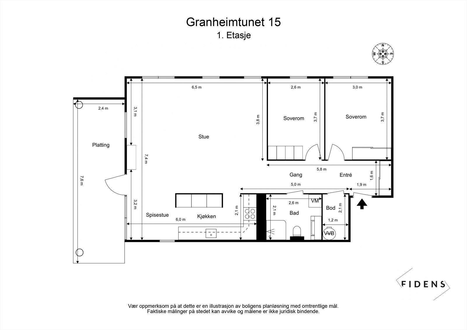 Plantegning av boligen. Galleribilde