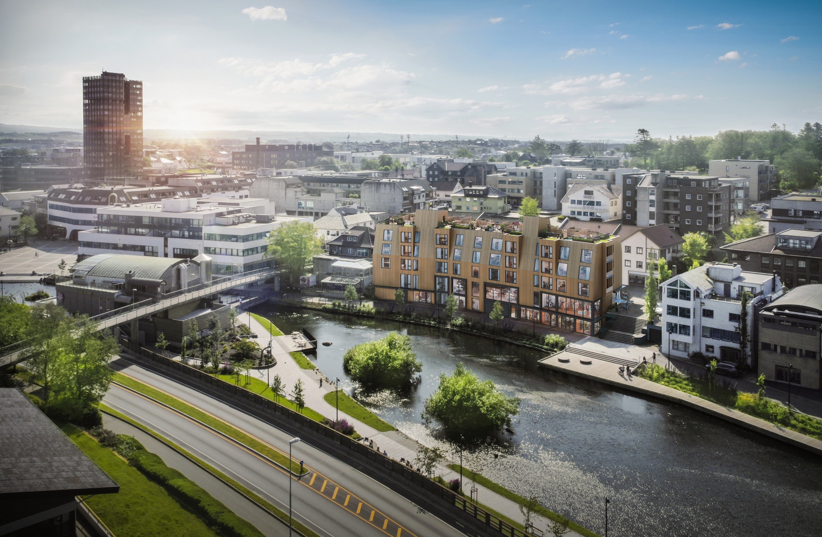 MED BRYNEÅNÅ
SOM NÆRMESTE NABO
JOBBER DU MIDT I BYENS
VAKRESTE PARK Galleribilde