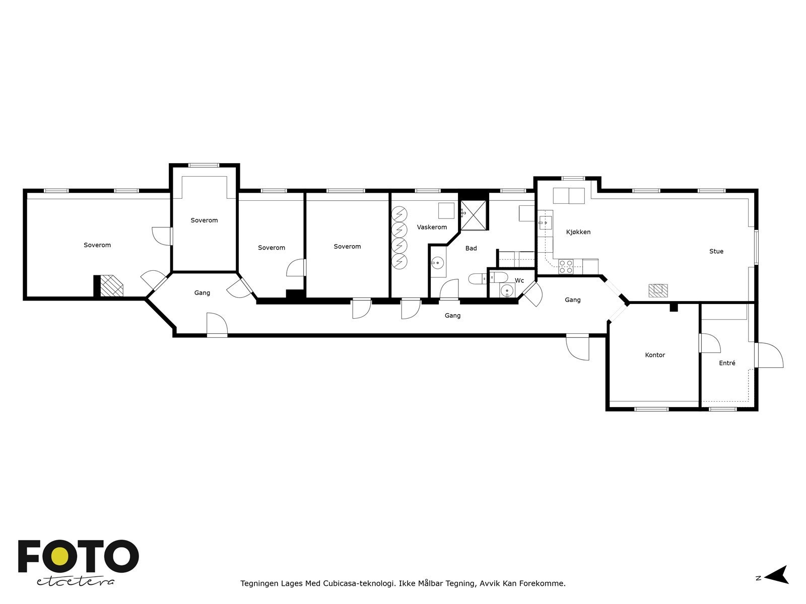 Planskisse over leiligheten Galleribilde