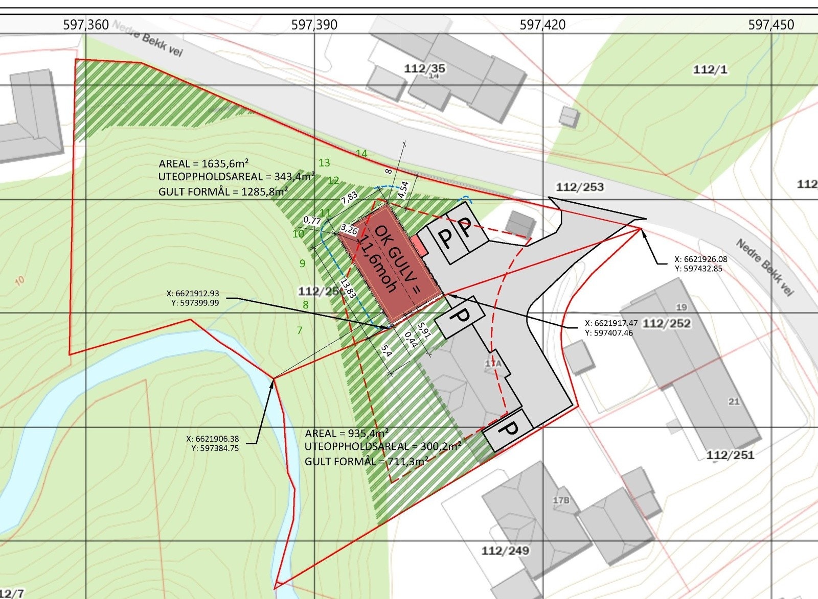 Skisse på plassering av bolig Galleribilde