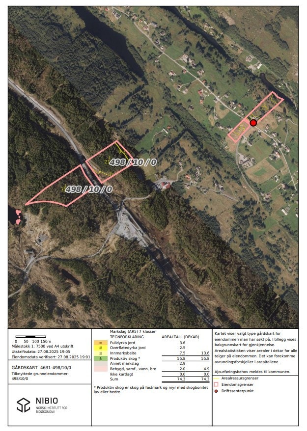 Kartutsnitt fra NIBIO Galleribilde