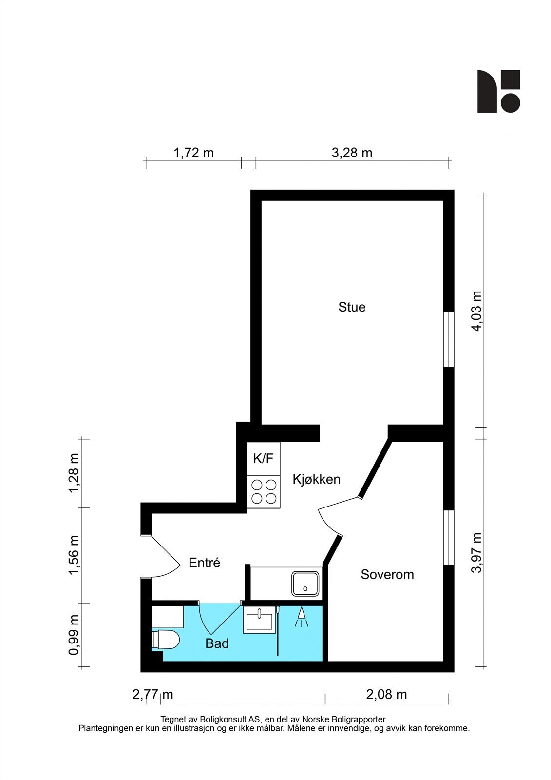 Svært arealeffektiv med smart planløsning - i tillegg medfølger to boder, på loft og i kjeller Galleribilde