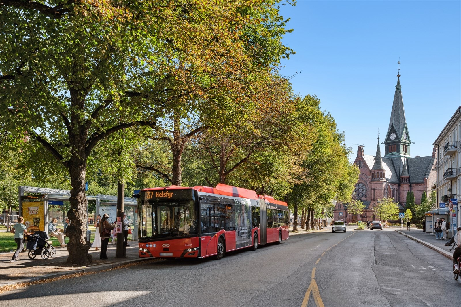 Flotte kollektivmuligheter: Buss 20 går hvert 5. minutt til Majorstua og Skøyen, mens buss 34, 54 og Tøyen tar deg raskt til sentrum og Tåsen/Kjelsås Galleribilde