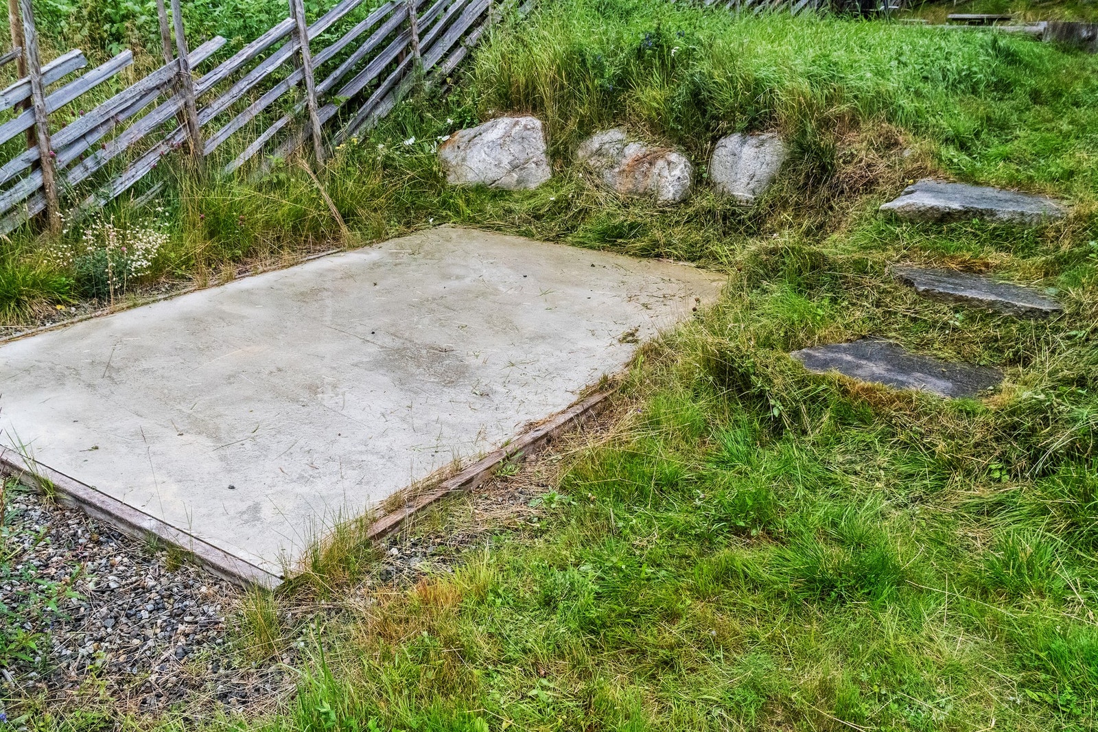 Støpt plate til utebod Galleribilde