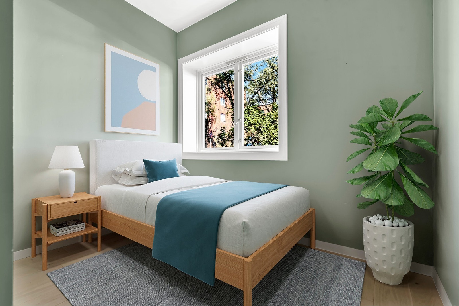 Soverom 2 kan brukes til så mangt. (Møblene er illustrasjon, til visning er rommet umøblert). Galleribilde