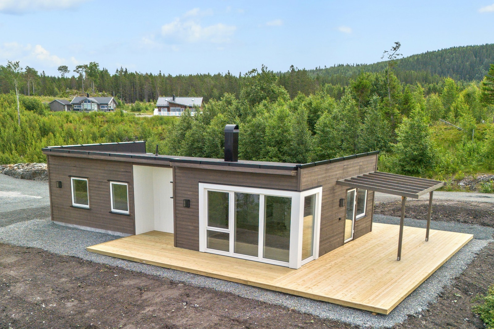 Tidsriktig og tiltalende fasade. Galleribilde