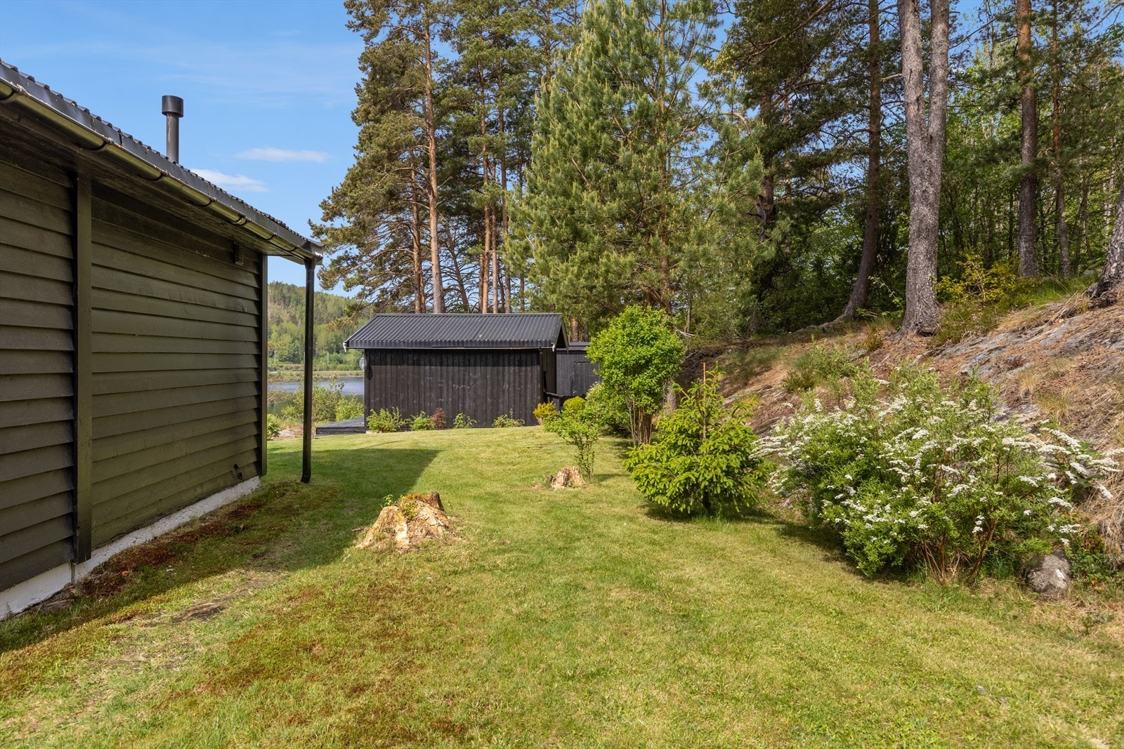 Hyggelig og fin hage rundt hytta Galleribilde