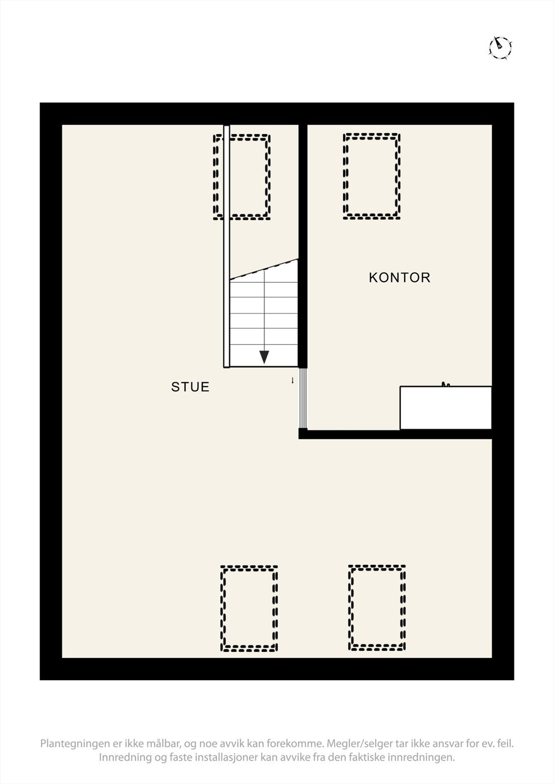 Plantegning loftsetasje. Galleribilde