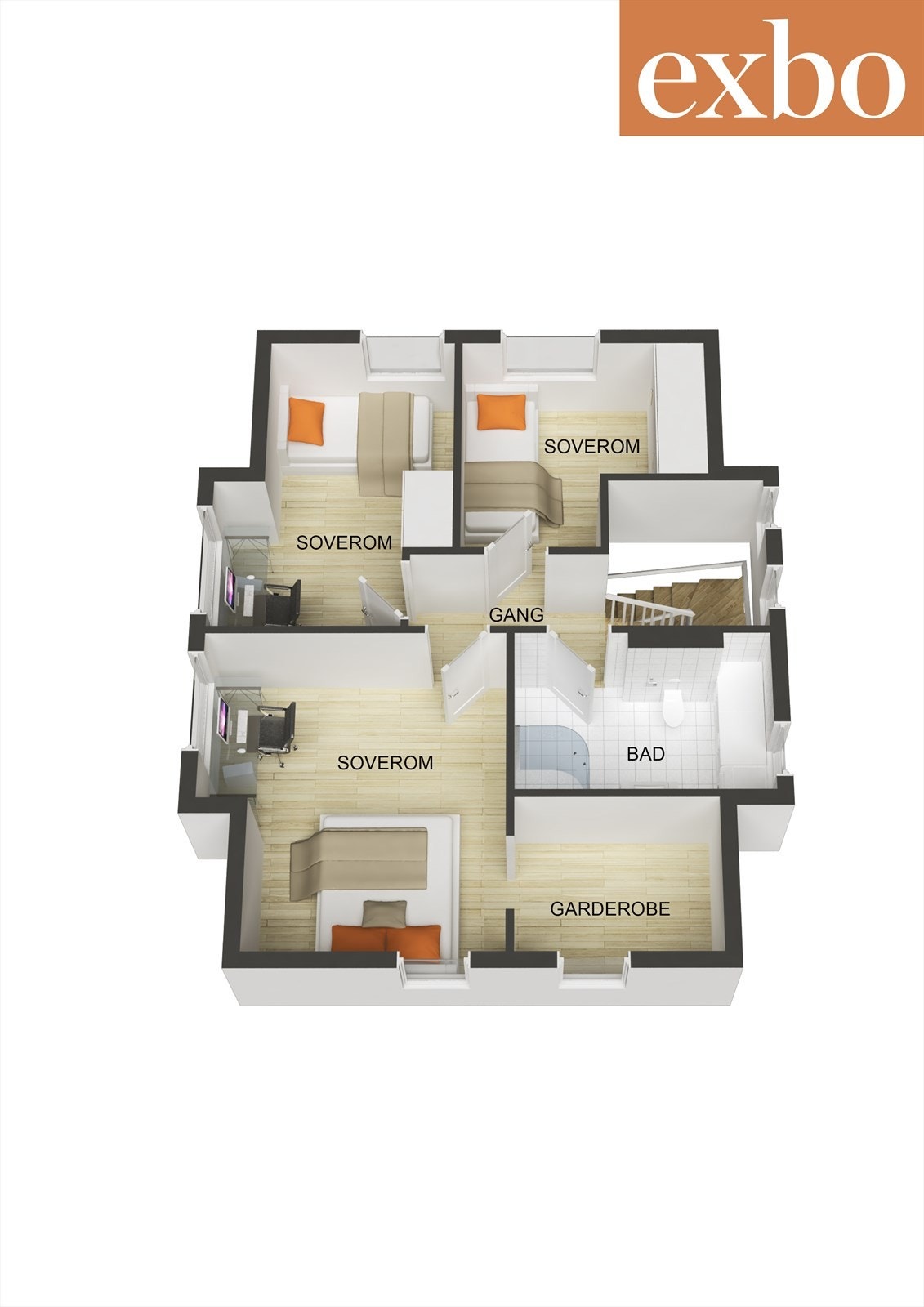 Plantegning andre etasje Galleribilde