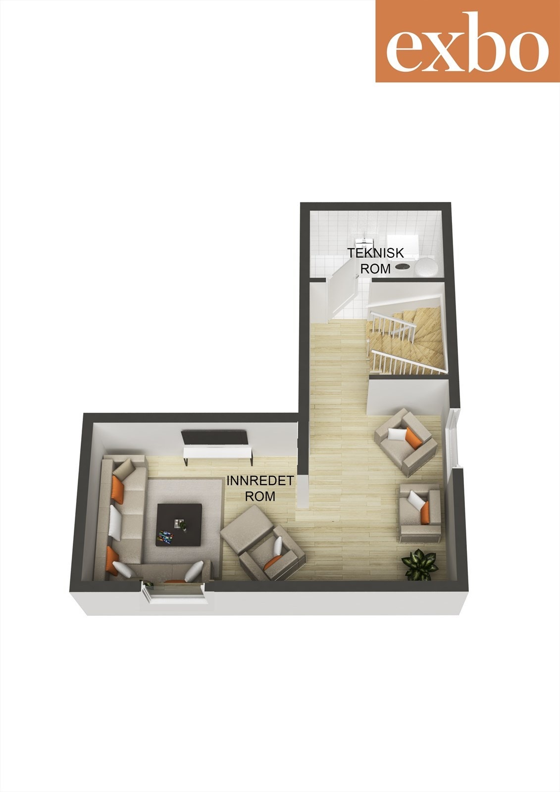 Plantegning kjeller. Galleribilde