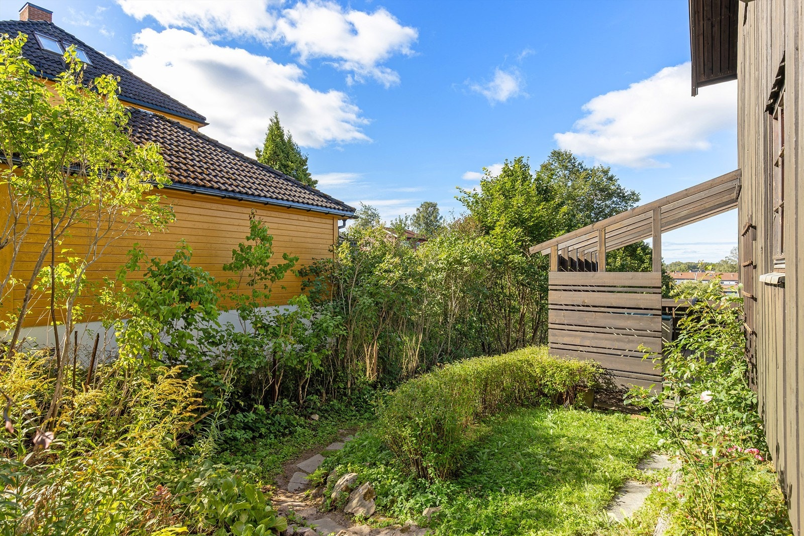 Gangsti rundt huset ned til hagen Galleribilde