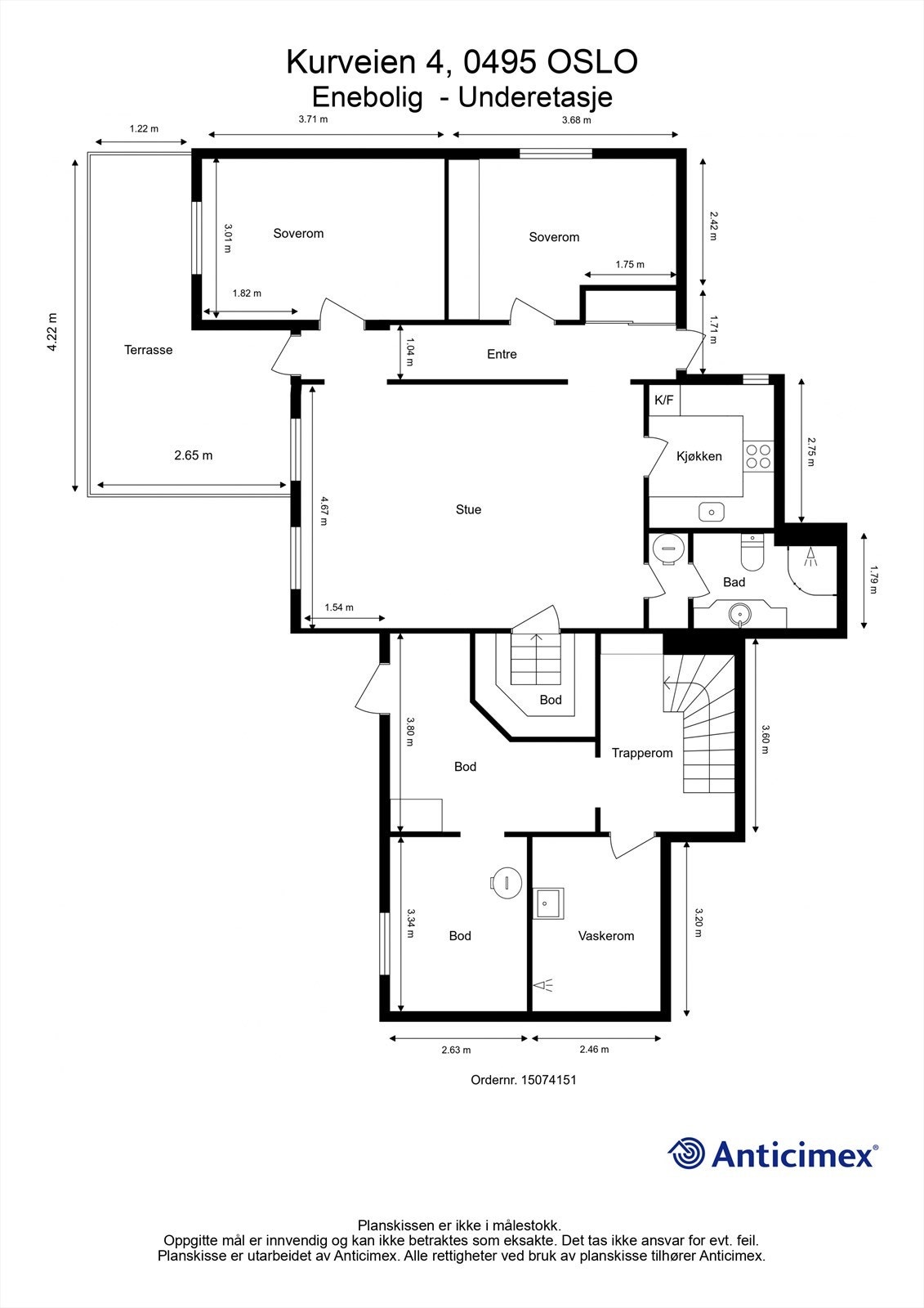 Planskisse underetasje Galleribilde