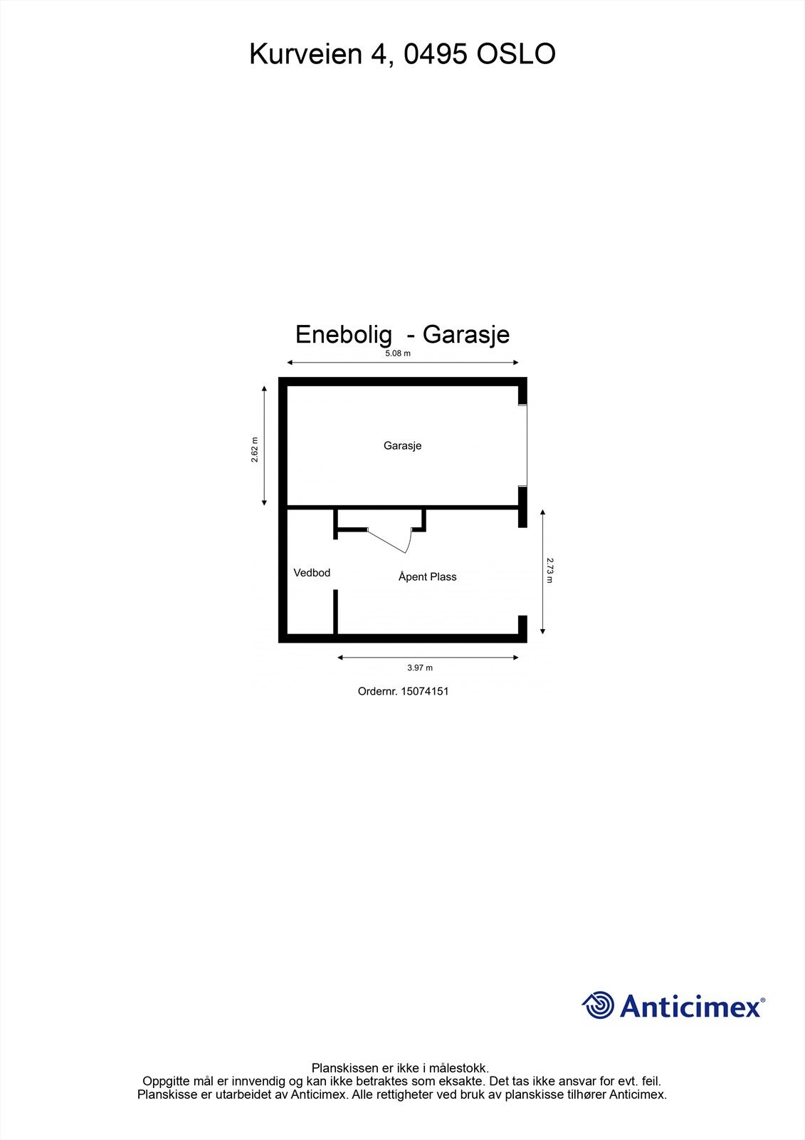 Garasjeskisse. Det er også lagringsplass under garasjen Galleribilde