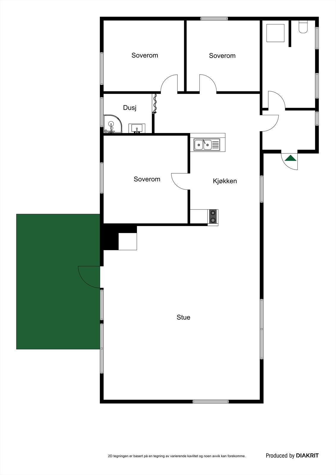 Plantegning over hytta Galleribilde