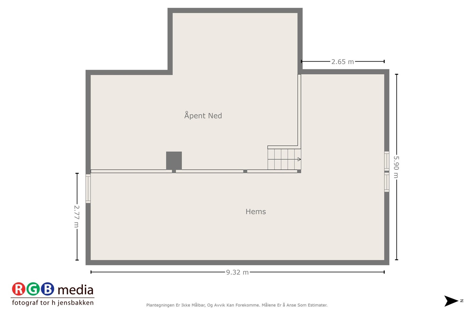 Plantegning hems - ekstra areal for overnatting og lek. Galleribilde