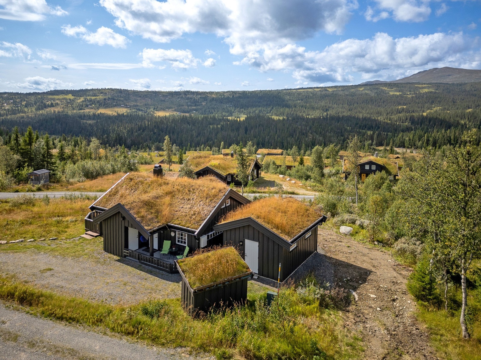 Eiendommen består av hytte, uthus og vedbod Galleribilde