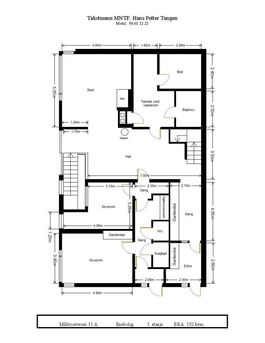 Plantegning 1. etasje. Galleribilde